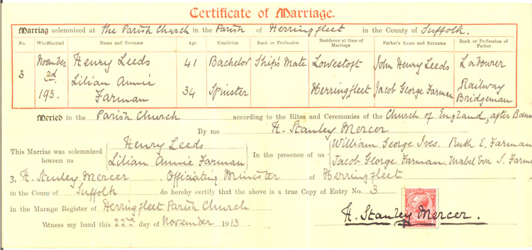 HarryLiilyWeddingcert